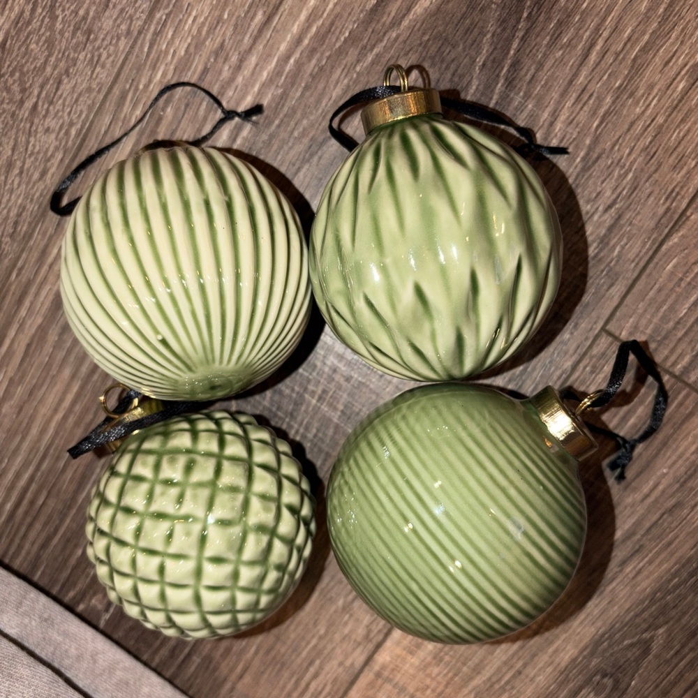 🏷️ 3/$75 Deal 🫱🏻‍🫲🏽 Heavy Antique Glass Ceramic Holiday Christmas Ornament Set